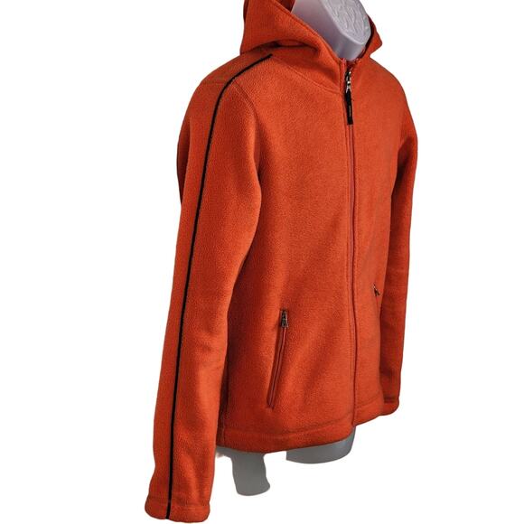 Men’s Bright Orange Fleece Jacket | Outdoor Casual Core | Size M - Picture 10 of 10